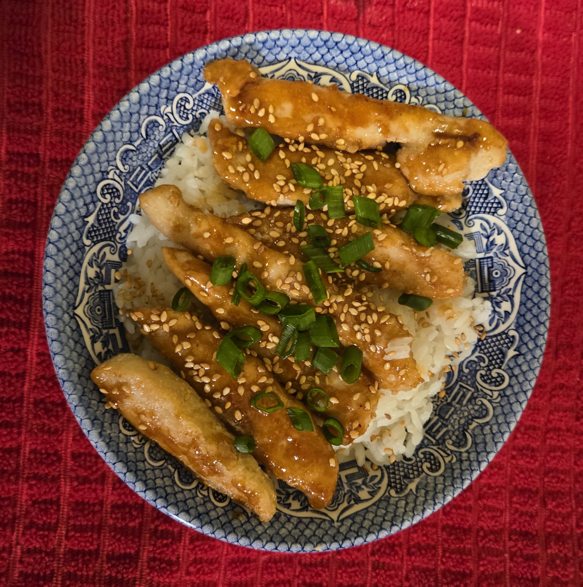 soy garlic chicken w/ rice