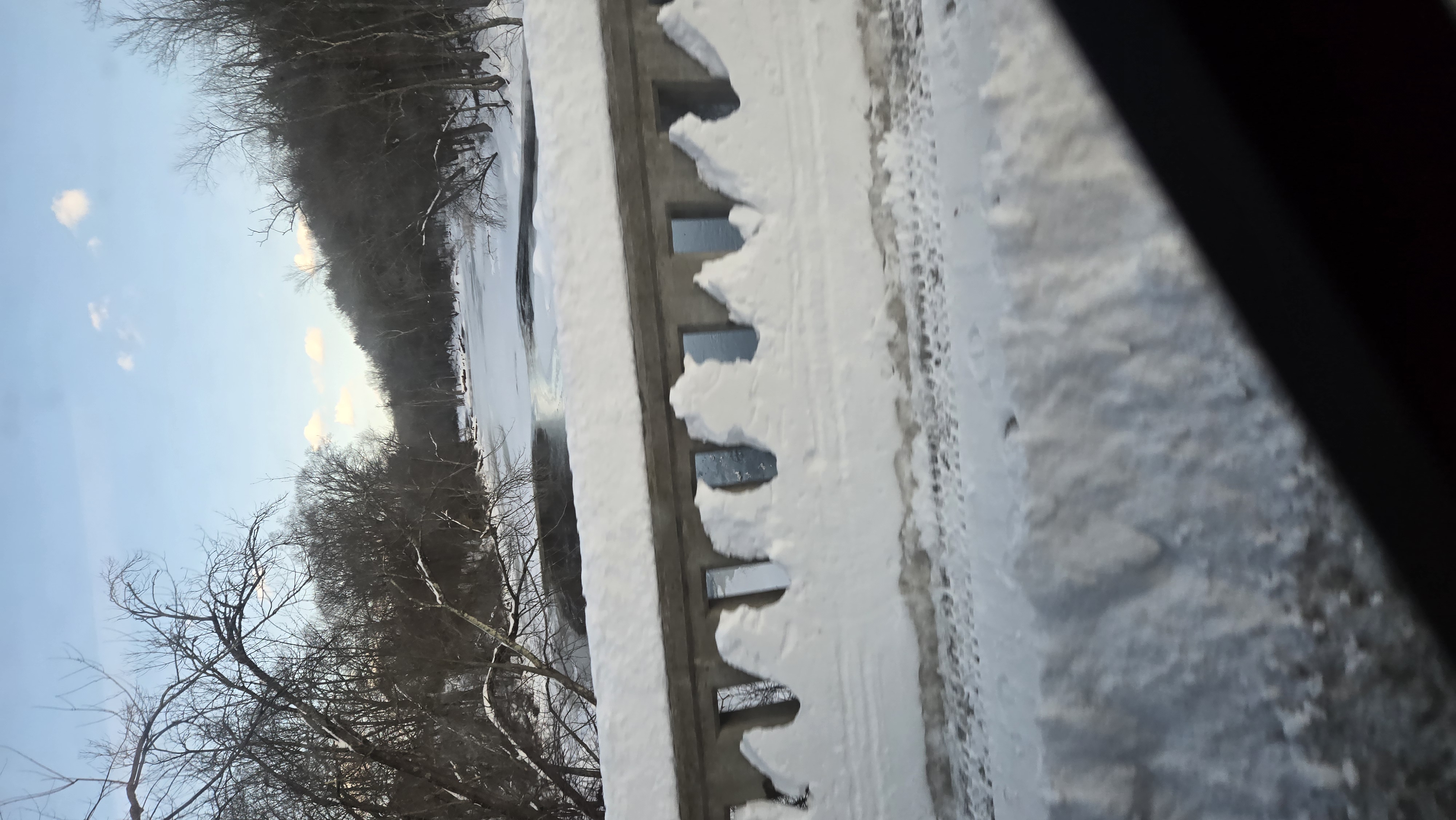 frozen river, north billerica, MA